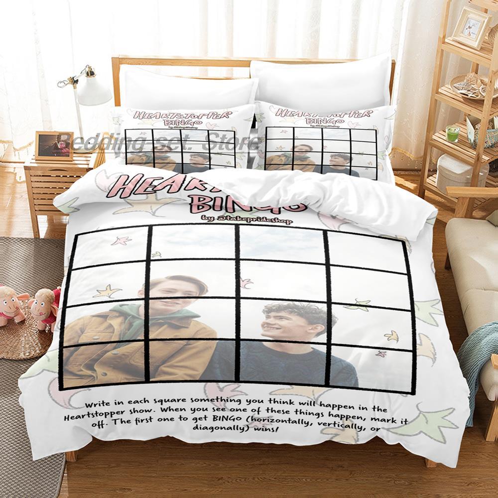 New Heartstopper Bedding Set Single Twin Full Queen King Size Bed Set Aldult Kid Bedroom Duvetcover Sets 3D jogo de cama