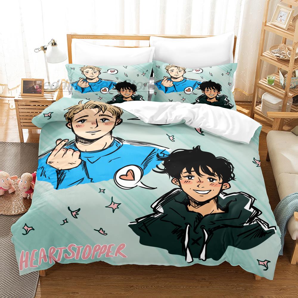 New Heartstopper Bedding Set Single Twin Full Queen King Size Bed Set Aldult Kid Bedroom Duvetcover Sets 3D tagesdecke luxury