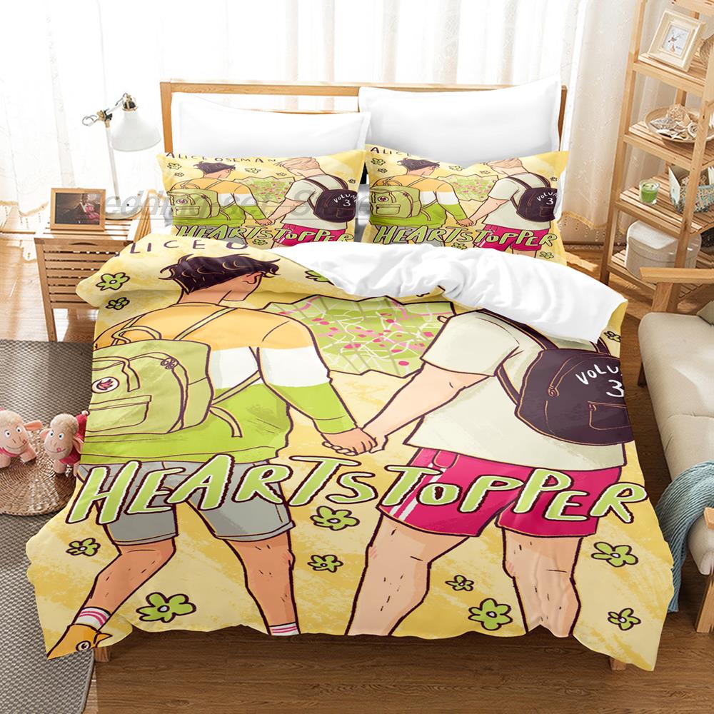 New Heartstopper Bedding Set Single Twin Full Queen King Size Bed Set Aldult Kid Bedroom Duvetcover Sets 3D tagesdecke luxury
