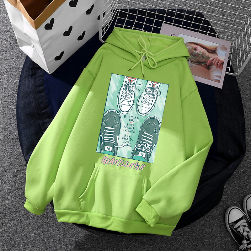 new hot heartstopper graphic hoodie nick and charlie tv series fans clothes casual cartoon manga pullover plus size streetwear 2082