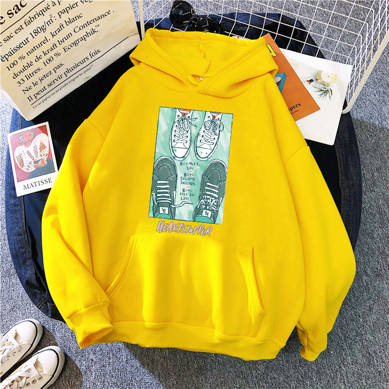 new hot heartstopper graphic hoodie nick and charlie tv series fans clothes casual cartoon manga pullover plus size streetwear 2252