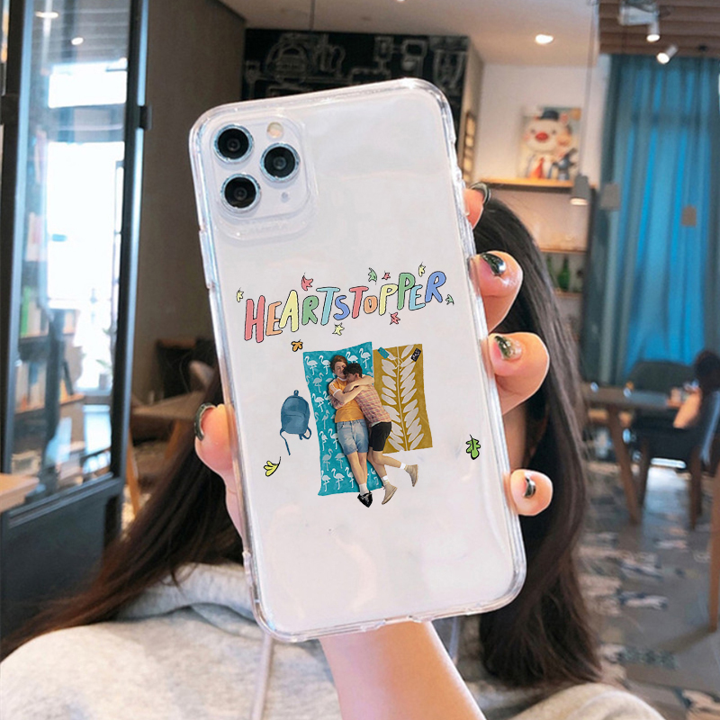 new movie heartstopper anime phone case for iphone  xr x xs 11 12 13 mini pro max 7 8 6s 6 plus se 20 clear  mobile phone fundas 2474