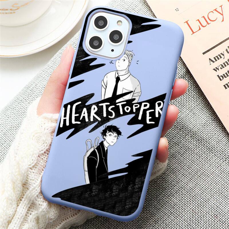 New Movie Heartstopper LGTB Phone Case for iPhone 13 12 mini 11 Pro Max X XR XS 8 7 6s Plus Candy purple Silicone cover