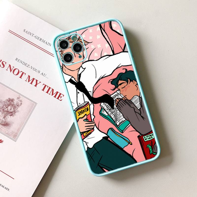 New Movie Heartstopper Phone Case For iPhone 13 12 11 Mini Pro XR XS Max 7 8 Plus X Matte transparent blue Back Cover