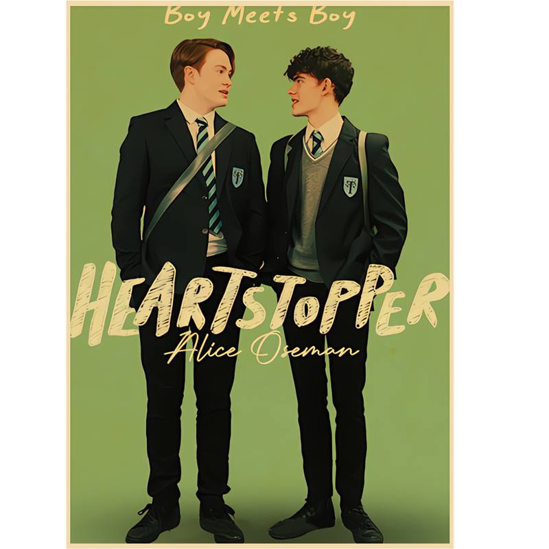 New Movie Heartstopper POSTER Retro Poster Home Bar Cafe Art Wall Sticker Collection Picture Wallpaper Decoration