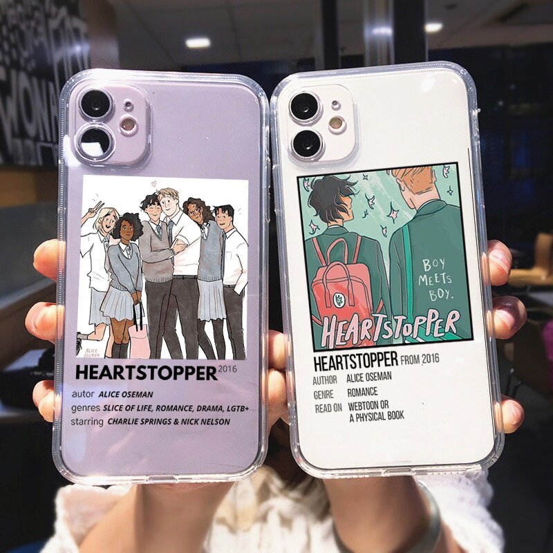 new movie heartstopper transparent phone case for iphone 11 12 13 pro xs max mini xr x 7 8 6plus se soft mobile phone cover 6449
