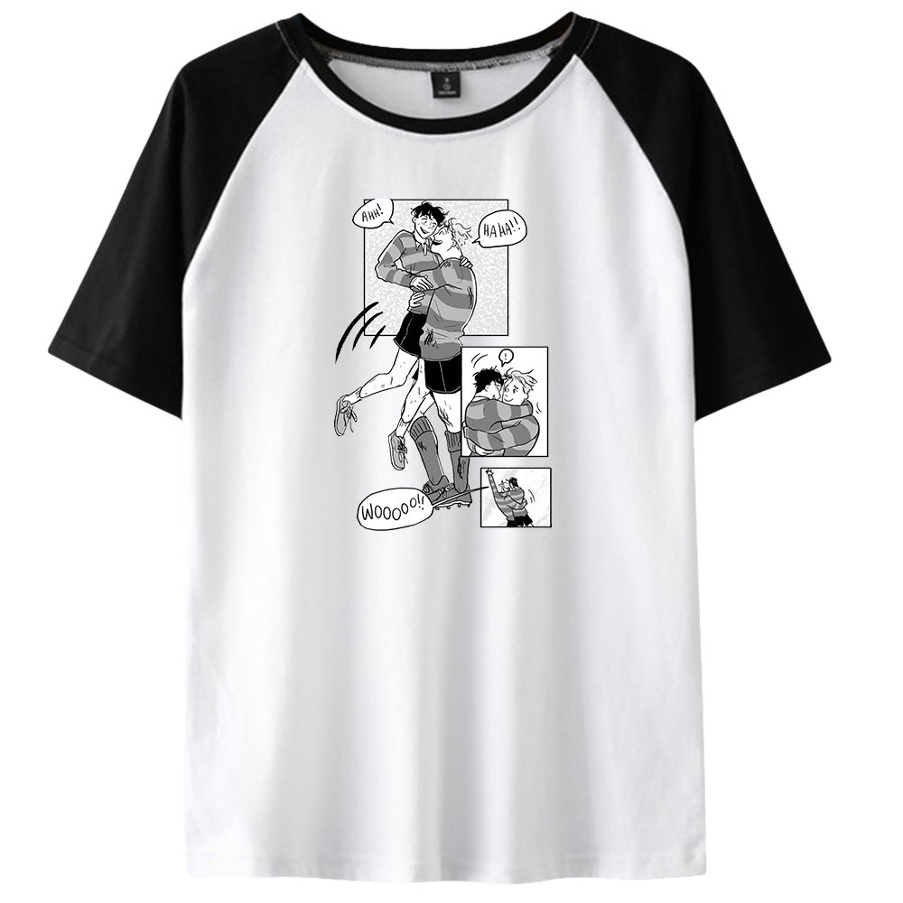 New Summer Heartstopper Comic Print T Shirt Women Men Harajuku Fashion Nick And Charlie Pattern Clothes Casual Loose Unisex Tops