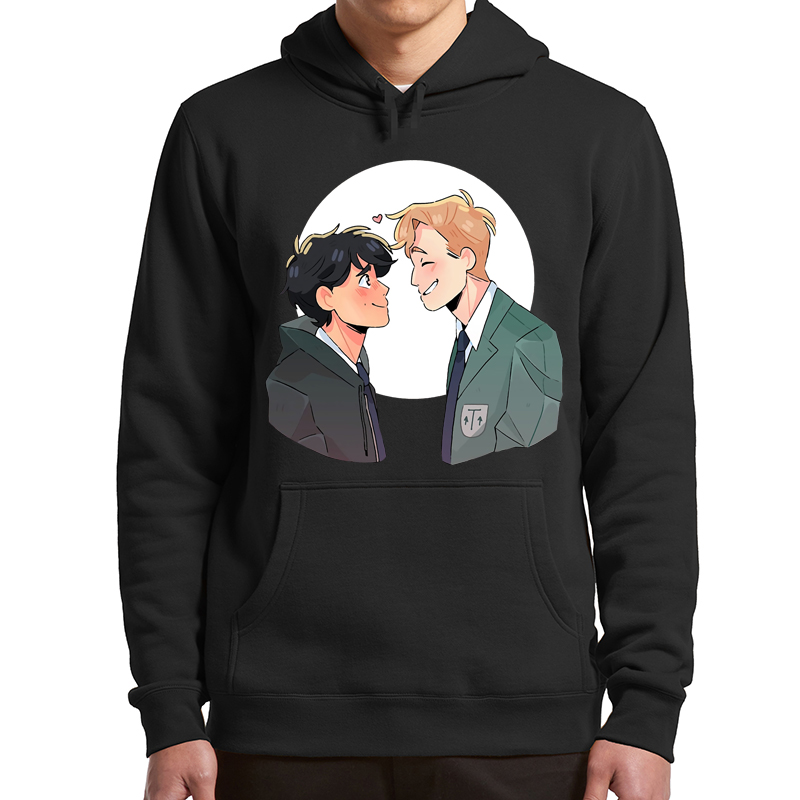 Nick And Charlie Heartstopper Hoodies Alice Oseman Webcomic Fans Men's Clothing Casual Soft Hooded Sweatshirt
