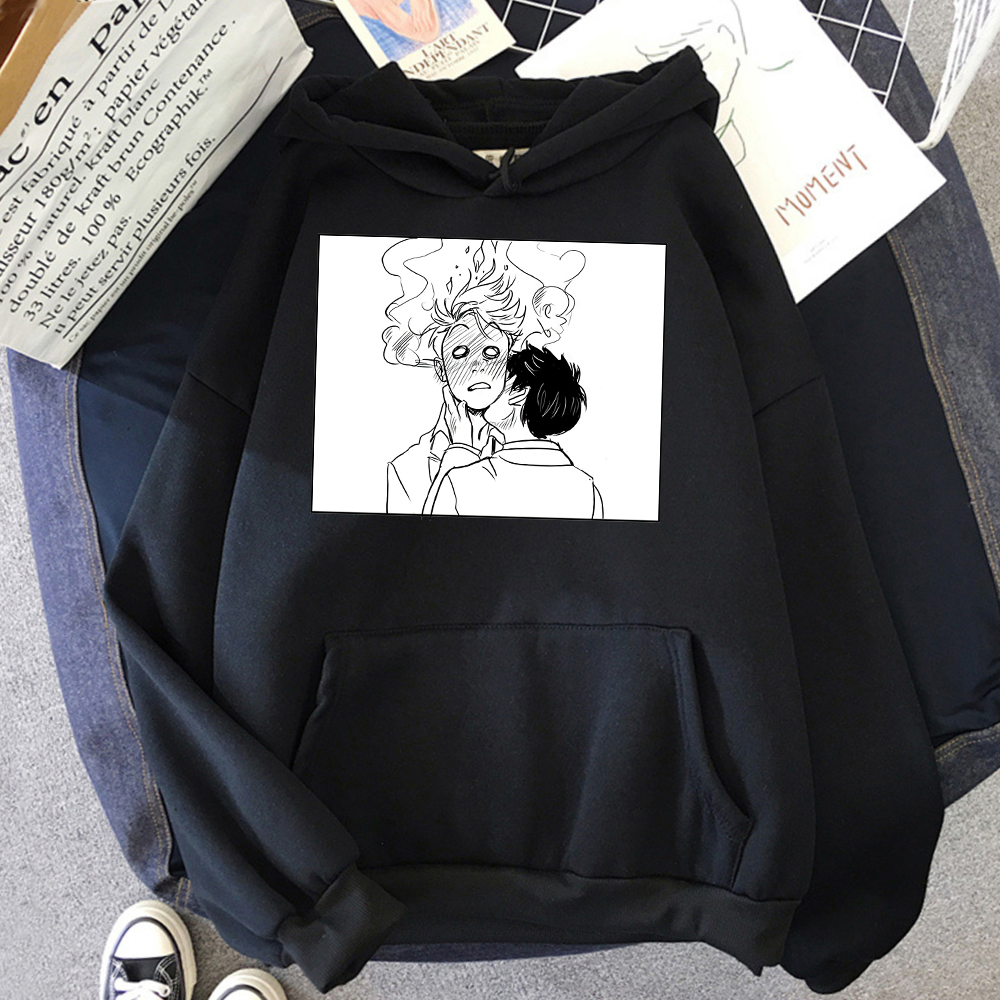 nick and charlie heartstopper hoodies cartoon anime graphic pullover women men fashion streetwear romance tv series clothes 6441