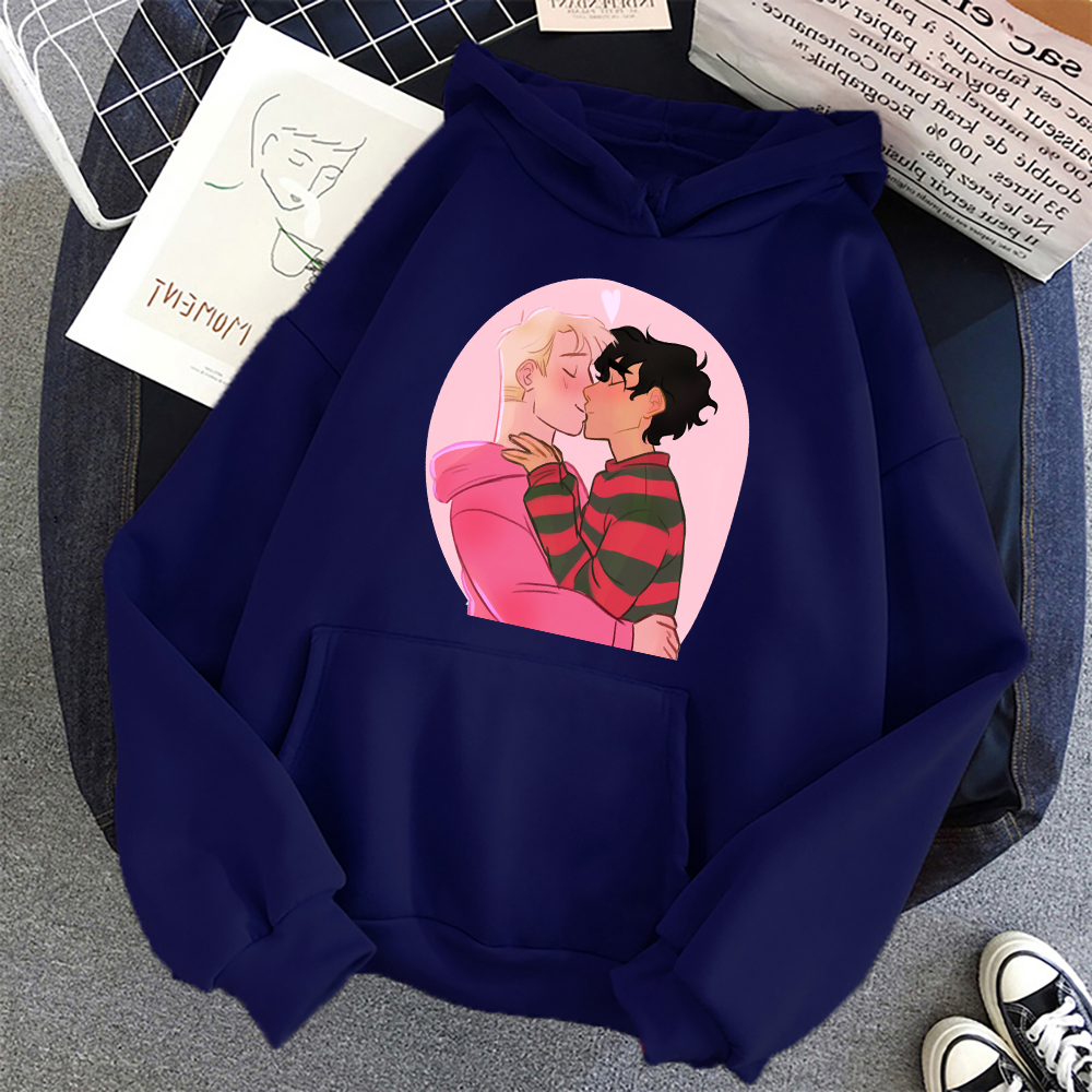 Nick And Charlie Heartstopper Pullover Gay And Lesbian Fans Hooded Sweatshirts Cartoon Anime Clothes Romance Graphic Men Hoodie
