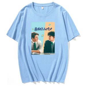 nick and charlie heartstopper t shirt gay and lesbian fans tee tops 100 cotton summer t shirt cartoon anime clothes eu size 1642
