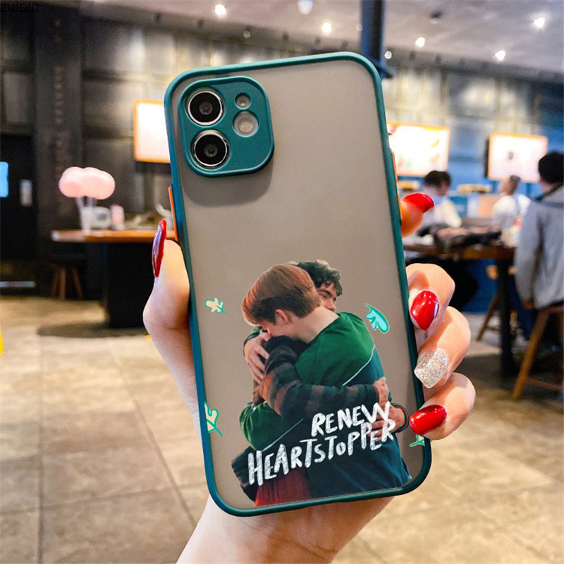 phone case for iphone 11 12 7 8p x xr xs xs max 11 12pro 13 pro max 12 promax matte hard clear shell heartstopper phone cover 4287