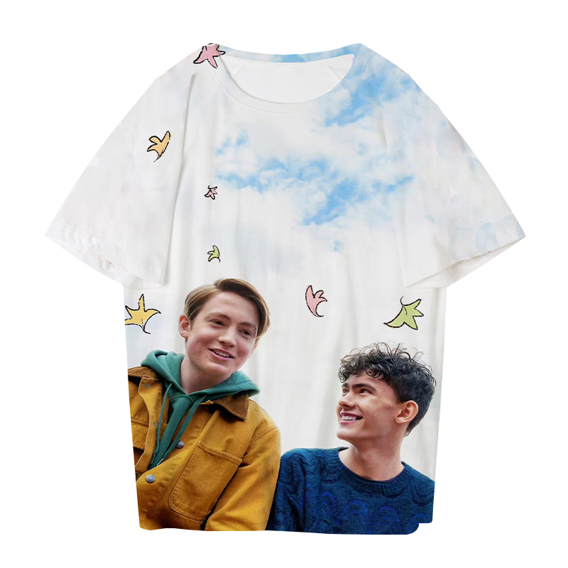 summer heartstopper graphics t shirt gay and lesbian nick and charlie romance tv series tees tops casual oversized t shirts 6877