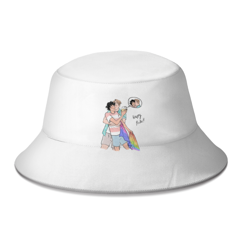 Summer Heartstopper Nick Charlie Kiss Bucket Hats for Boys Girls Awesome Anime Lgbt Yaoi Boy Love Fisherman Hat Hiking Sun Hat