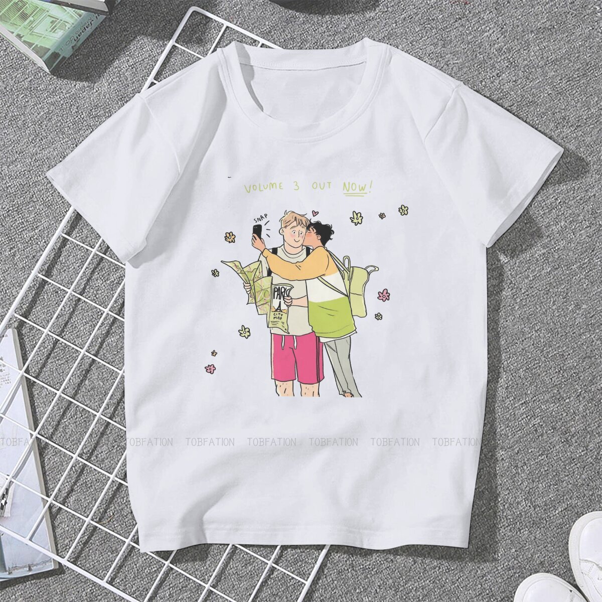 Webcomic Women Clothing Heartstopper Sweet TV Series  Female Tshirts Vintage Alternative Loose Tops Tee Kawaii Girls Streetwear